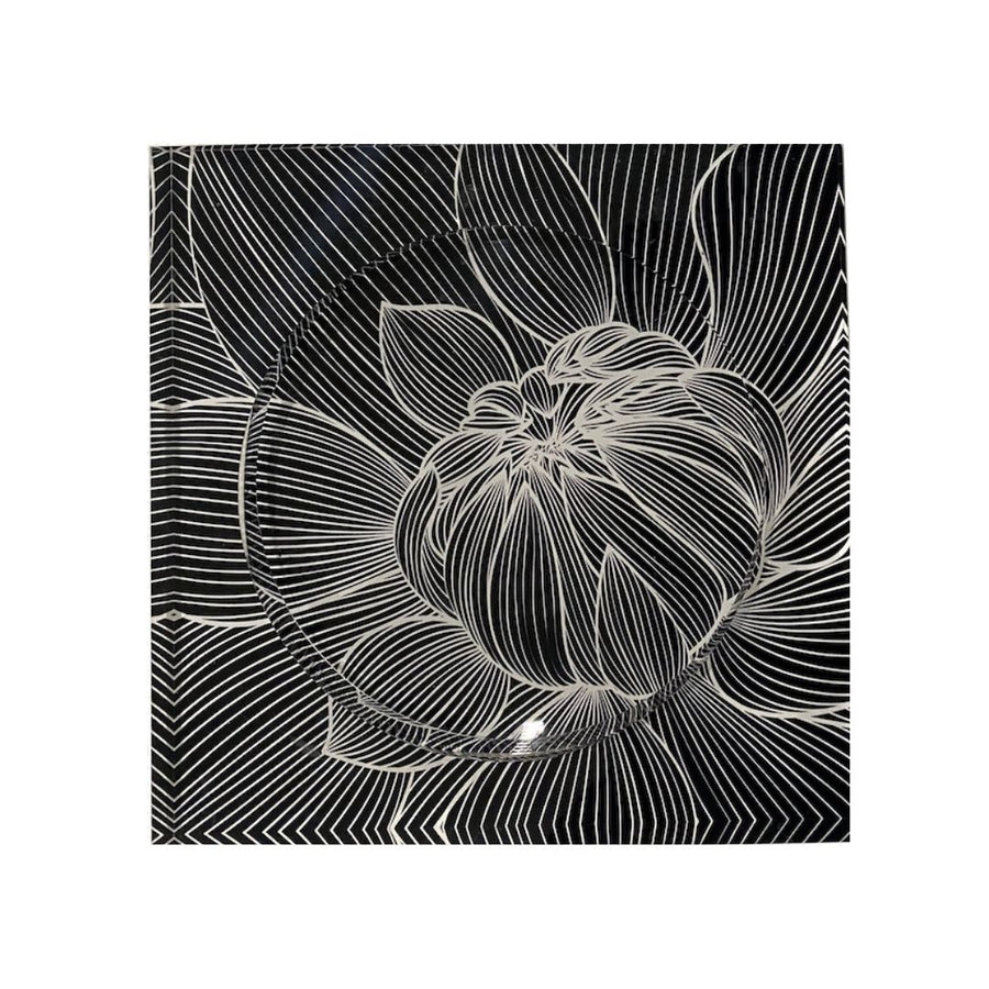 Candy Bowl | BW Realistic Flower (Black)