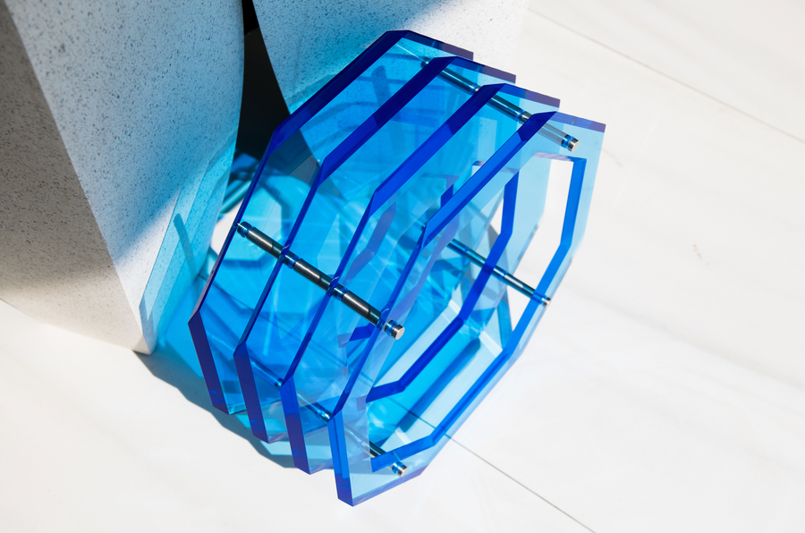 Octagonal Sculpture | Blue